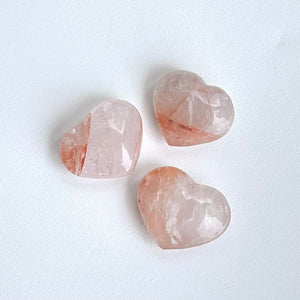 Hematoid Quartz Hearts