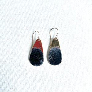 Enamel Teardrop Earrings