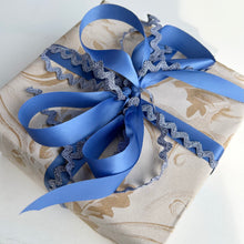 Load image into Gallery viewer, Navy &amp; White Rickrack Ribbon
