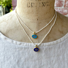 Load image into Gallery viewer, Evil Eye Pearl Necklace ~ * SALE ! *
