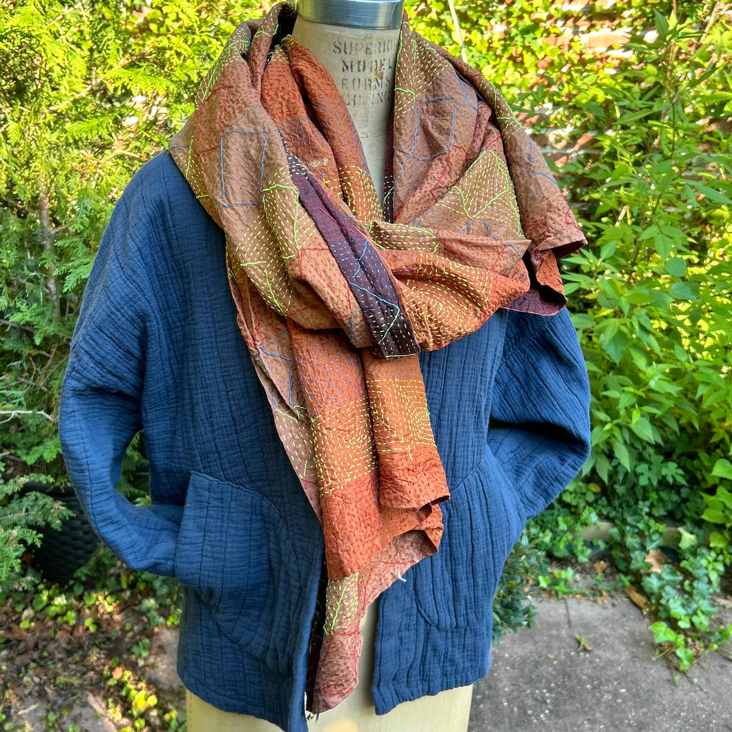 Silk Kantha Scarf