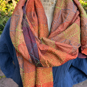 Silk Kantha Scarf