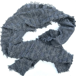 Cashmere Textured Grid Scarf