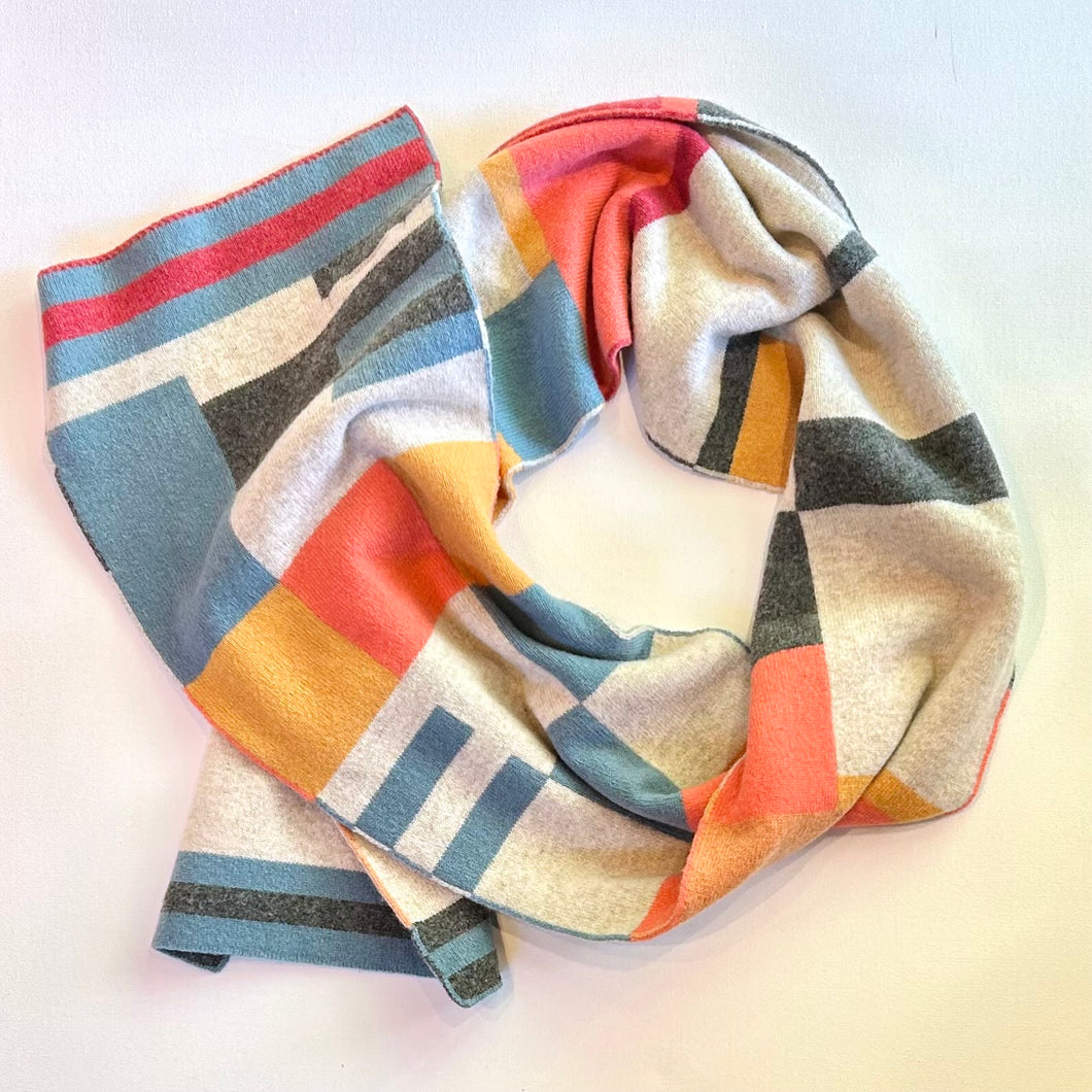 Wool Color Block Scarf - * SALE ! *