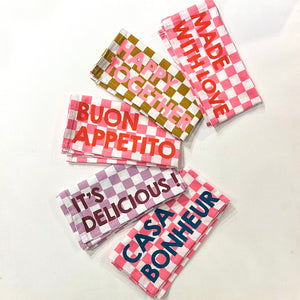 Happy Checkerboard Napkins