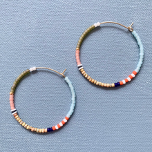 Load image into Gallery viewer, Beaded Hoops ~ * SALE ! *
